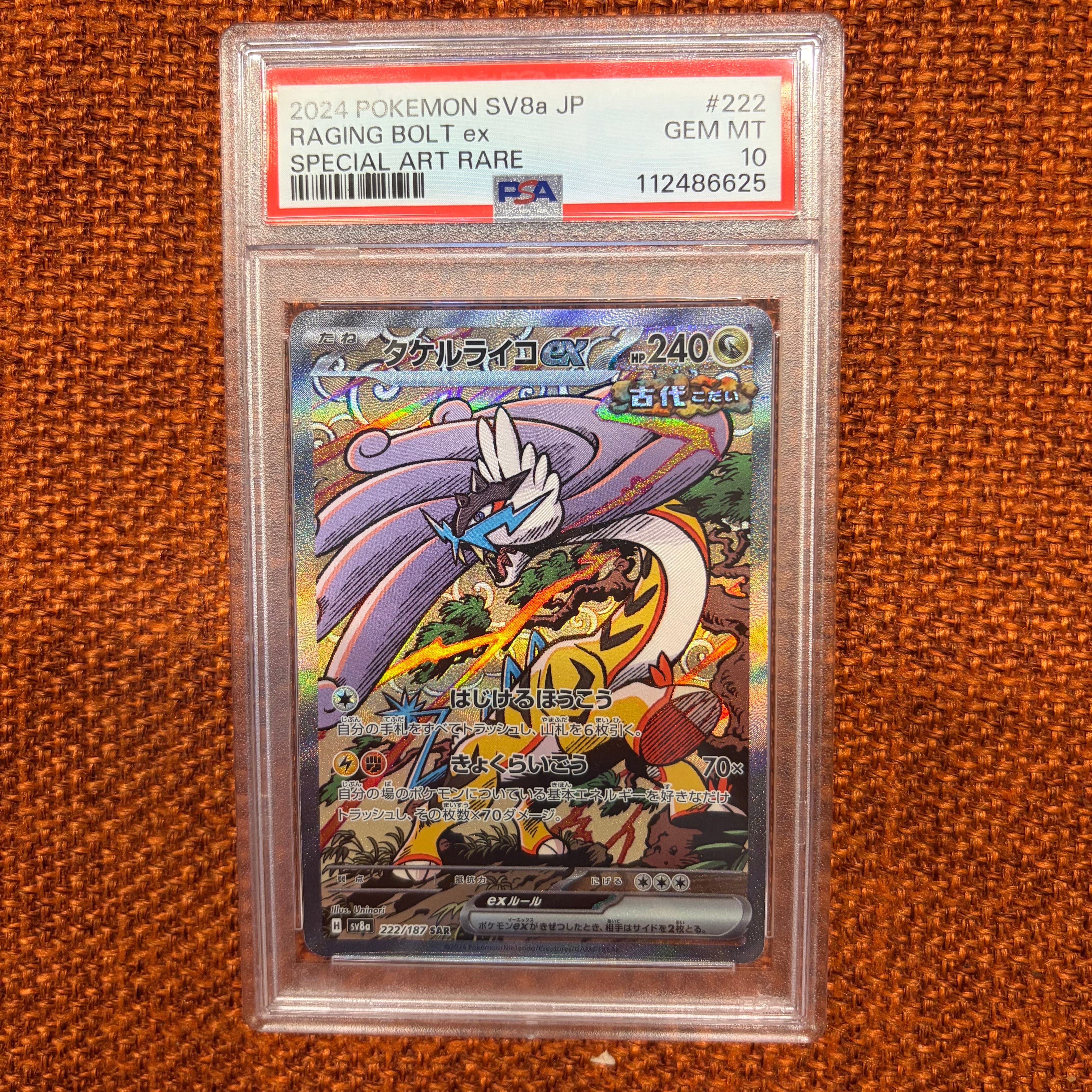 PSA10】タケルライコex SAR [SV8a 222/187](ハイクラスパック「テラス
