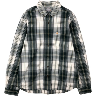 古着 カーハート Carhartt チェック柄 長袖 ボタンダウン ワークシャツ メンズL相当/eaa642872