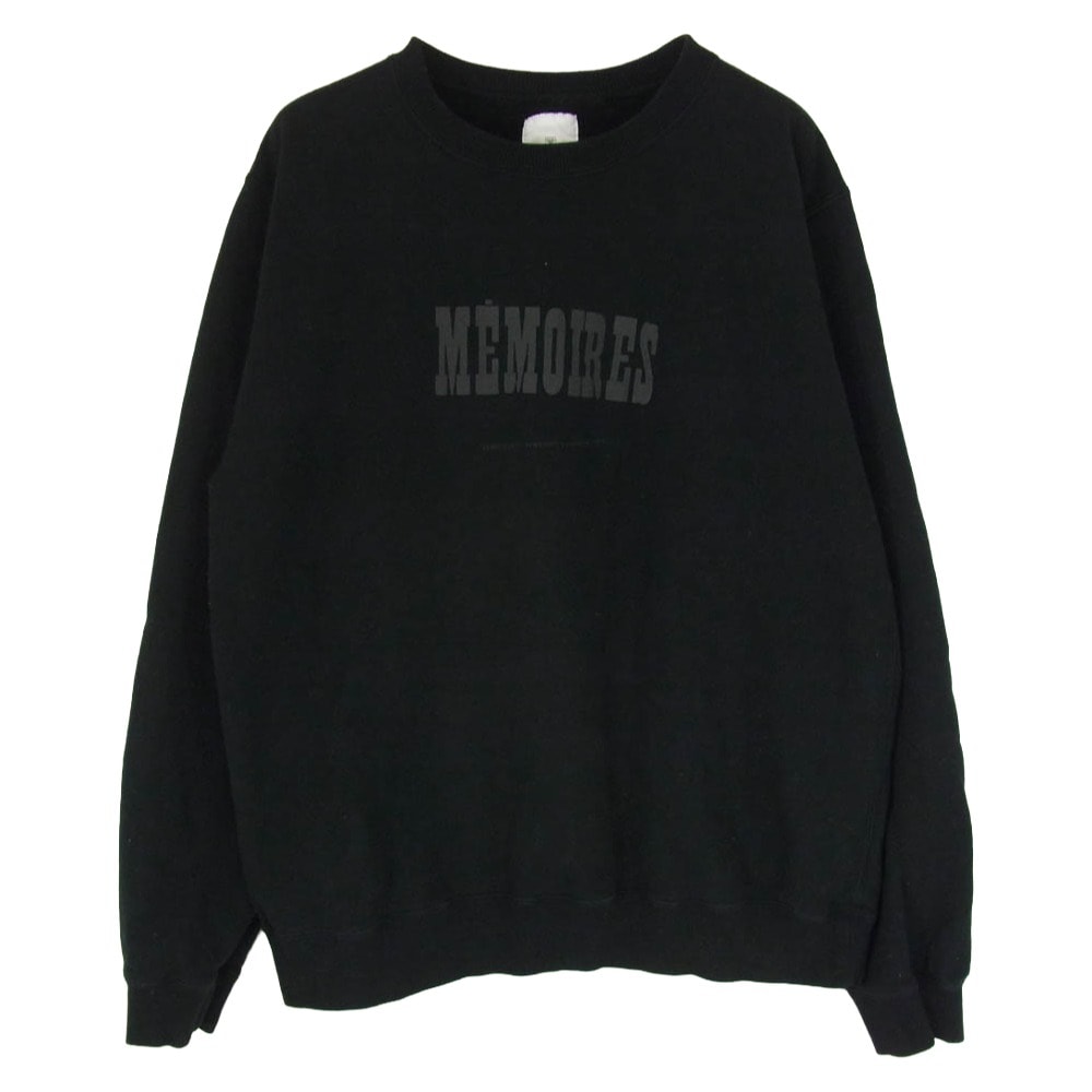 uniform experiment ユニフォームエクスペリメント スウェット UE-210091 ASGER JORN MEMOIRES CREWNECK SWEAT クルーネック スウェット トレーナー ブラック系 2【中古】