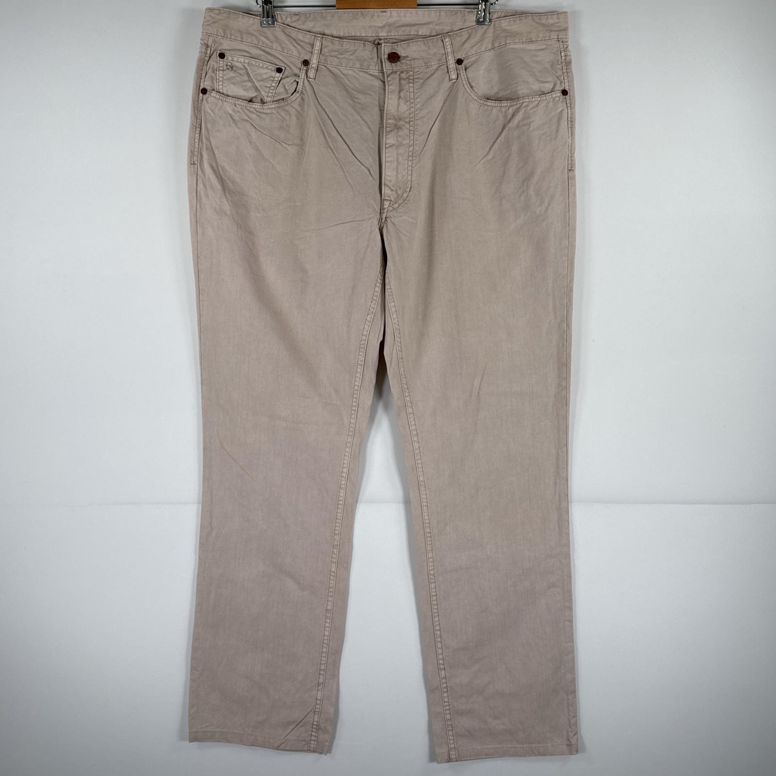 古着 ポロ・ラルフローレン POLO RALPH LAUREN チノパンツ ポロチノ ワンポイント 大きいサイズ 5ポケット w40 L32 ベージュ メンズ
