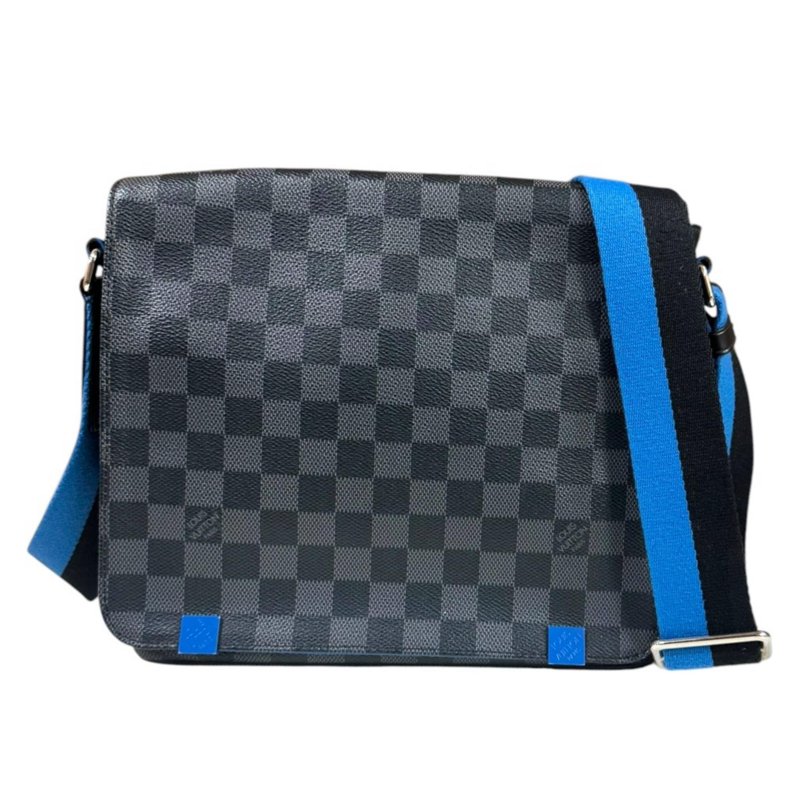 Louis Vuitton District PM NM Messenger Damier Graphit Canvas "Noir/Bleu"