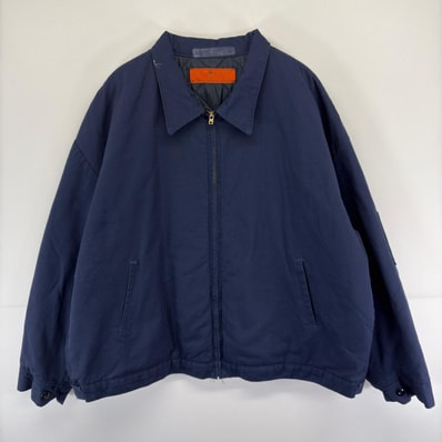 古着 レッドキャップ RED KAP USA製 ジャケット 中綿 大きいサイズ フルジップ ブルゾン 3XL ネイビー系 無地 メンズ