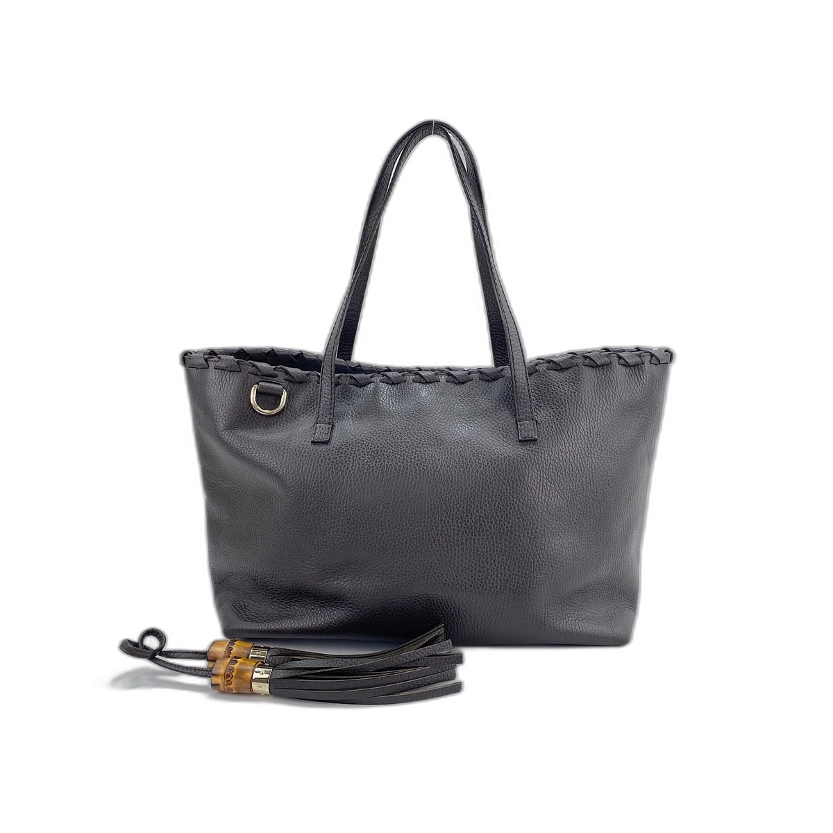グッチ GUCCI レザー バンブー トートバッグ【中古】