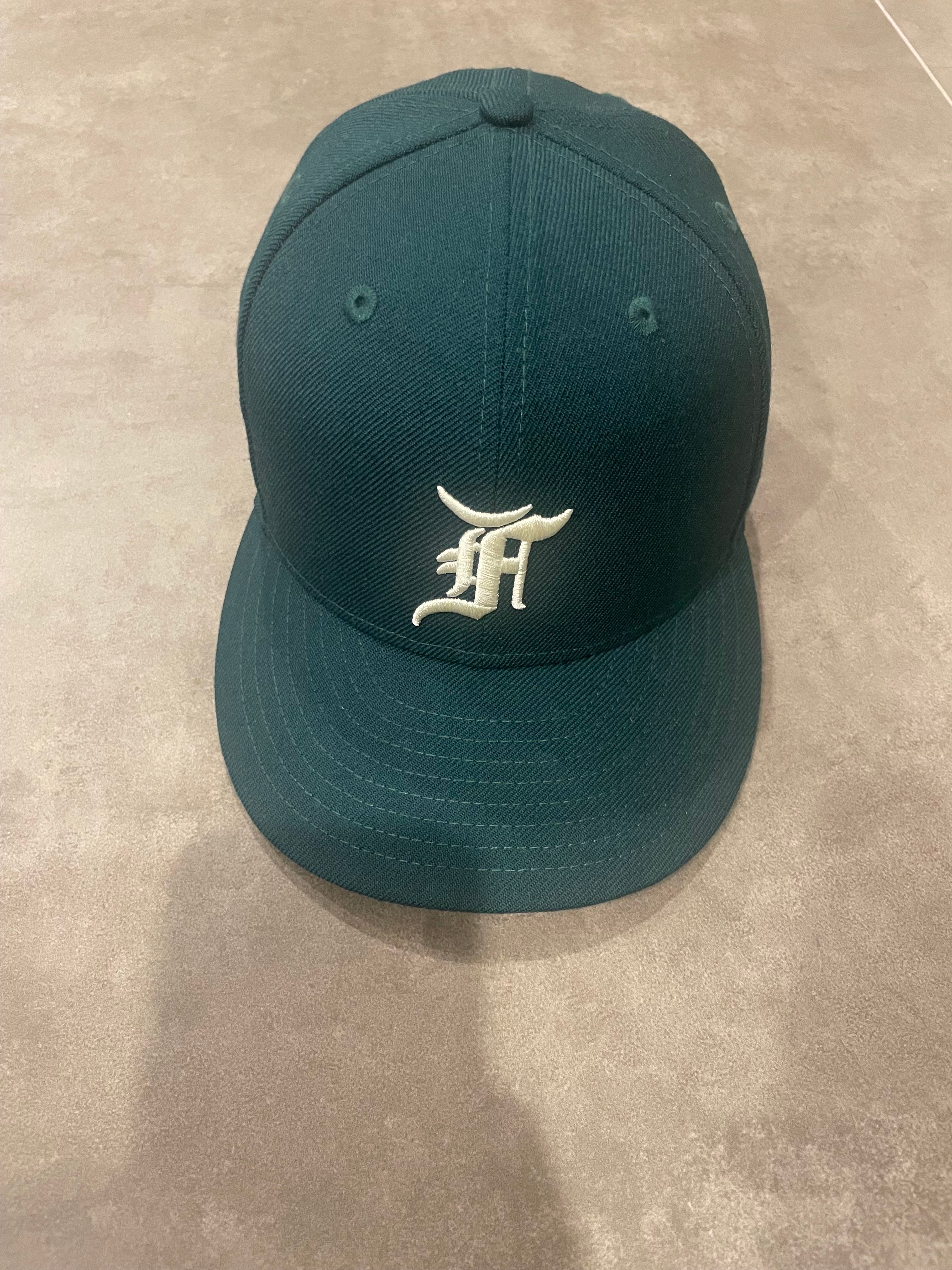 NEW ERA FEAR OF GOD ESSENTIALS 59FIFTY F LOGO Under Visor "Dark Green"