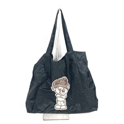 モンクレール MONCLER ロゴ ショルダーバッグ カバン トートバッグ エコバッグ ハンドバッグ ナイロン ブラック 美品