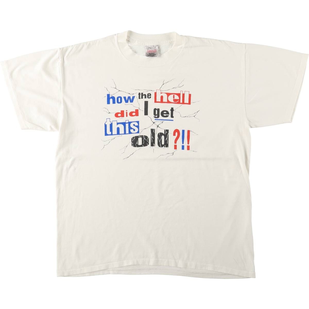 古着 90年代 オニータ ONEITA メッセージプリントTシャツ メンズXL相当 ヴィンテージ/eaa661586