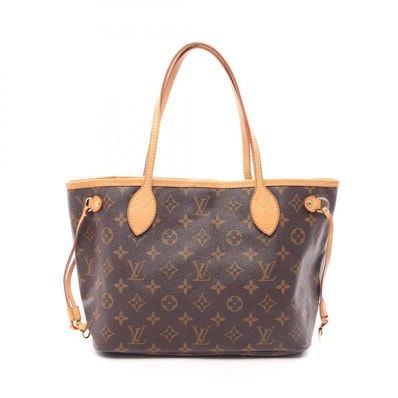 ルイ・ヴィトン LOUIS VUITTON ネヴァーフルPM トートバッグ バッグ PVCコーティングキャンバス レザー モノグラム レディース ブラウン系 M40155 【中古】