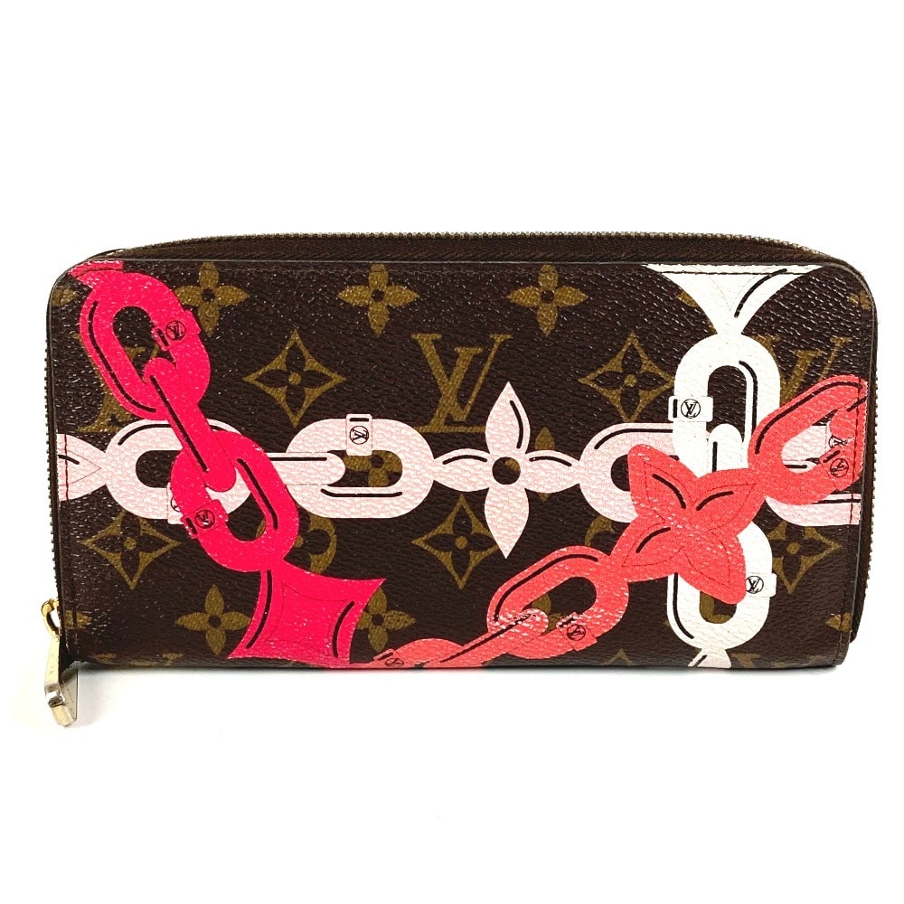 ルイヴィトン LOUIS VUITTON ジッピー・ウォレット  M41905  モノグラムベイ チェーンプリント ロングウォレット ラウンドファスナー 財布 長財布 モノグラムキャンバス ブラウン
