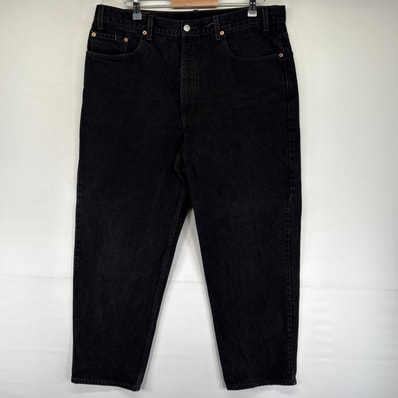 古着 90's/90年代 リーバイス Levi's デニム パンツ 550 ジッパー 大きいサイズ テーパード W40 L30 ブラック系 メンズ