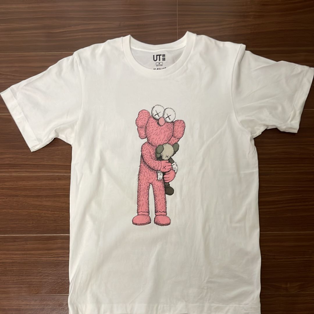Uniqlo KAWS Pink BFF Tee "White"