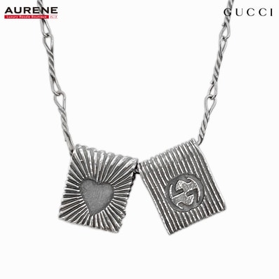 GUCCI グッチ インターロッキング ハート ネックレス
ペンダント SV925 シルバー 新品仕上済 レディース
【中古】