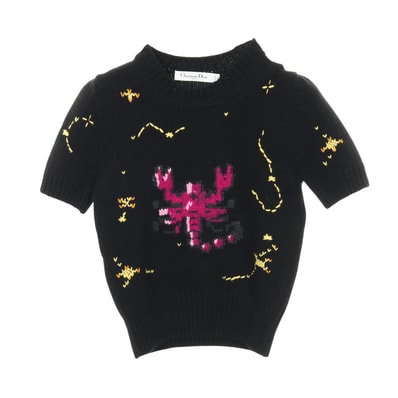 ディオール Dior ニット 衣料品 トップス ウール カシミヤ レディース ブラック系 / マルチカラー 244S73SN320 【中古】