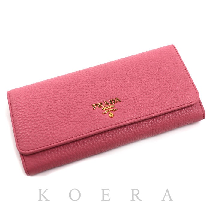 PRADA プラダ 長財布 ベゴニア 1MH132 2B3A F0638 レディース【中古】【極美品】