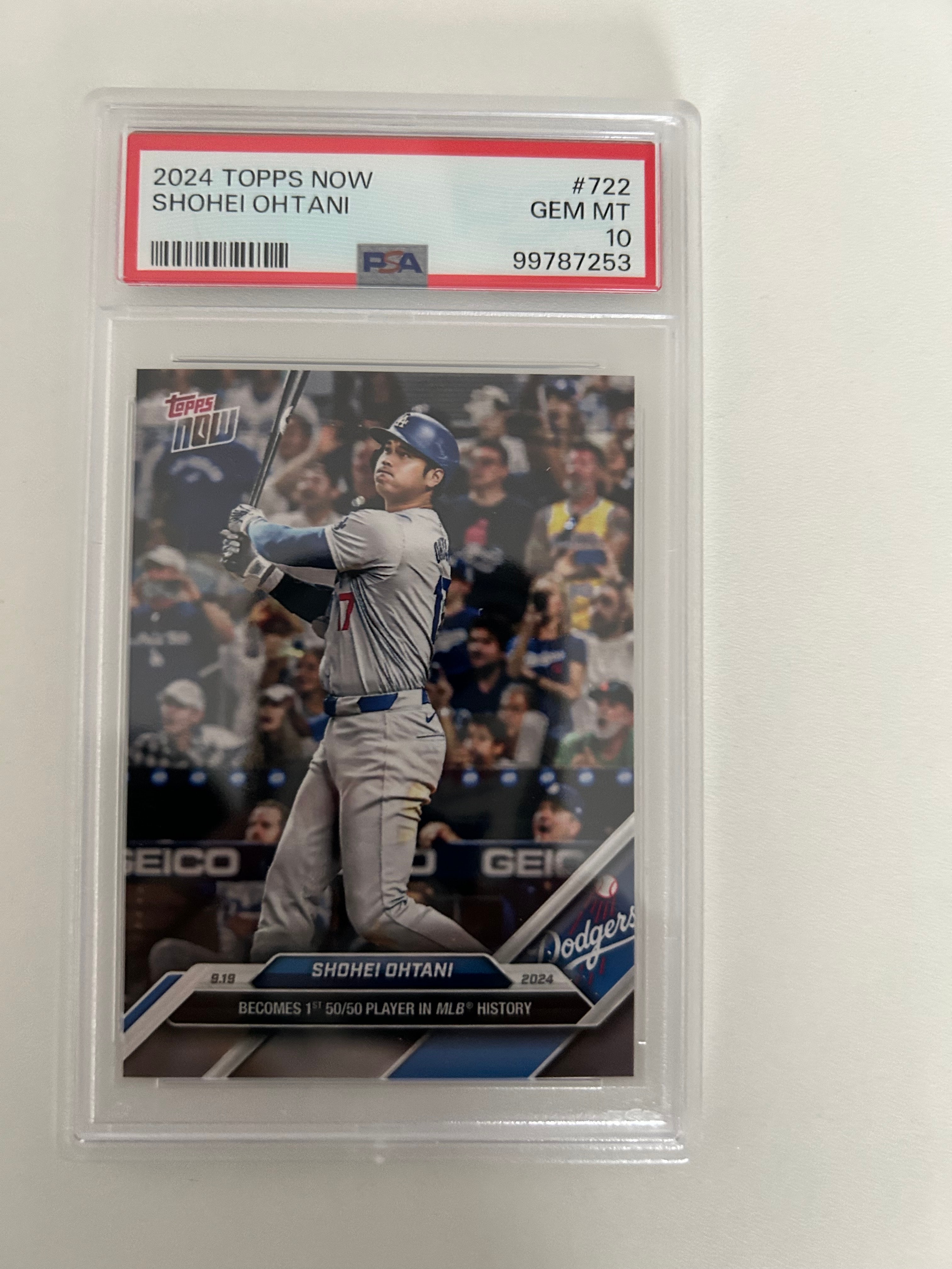 大谷翔平 [722](2024 MLB トップスナウカード「50/50 Club 9/19/24」)