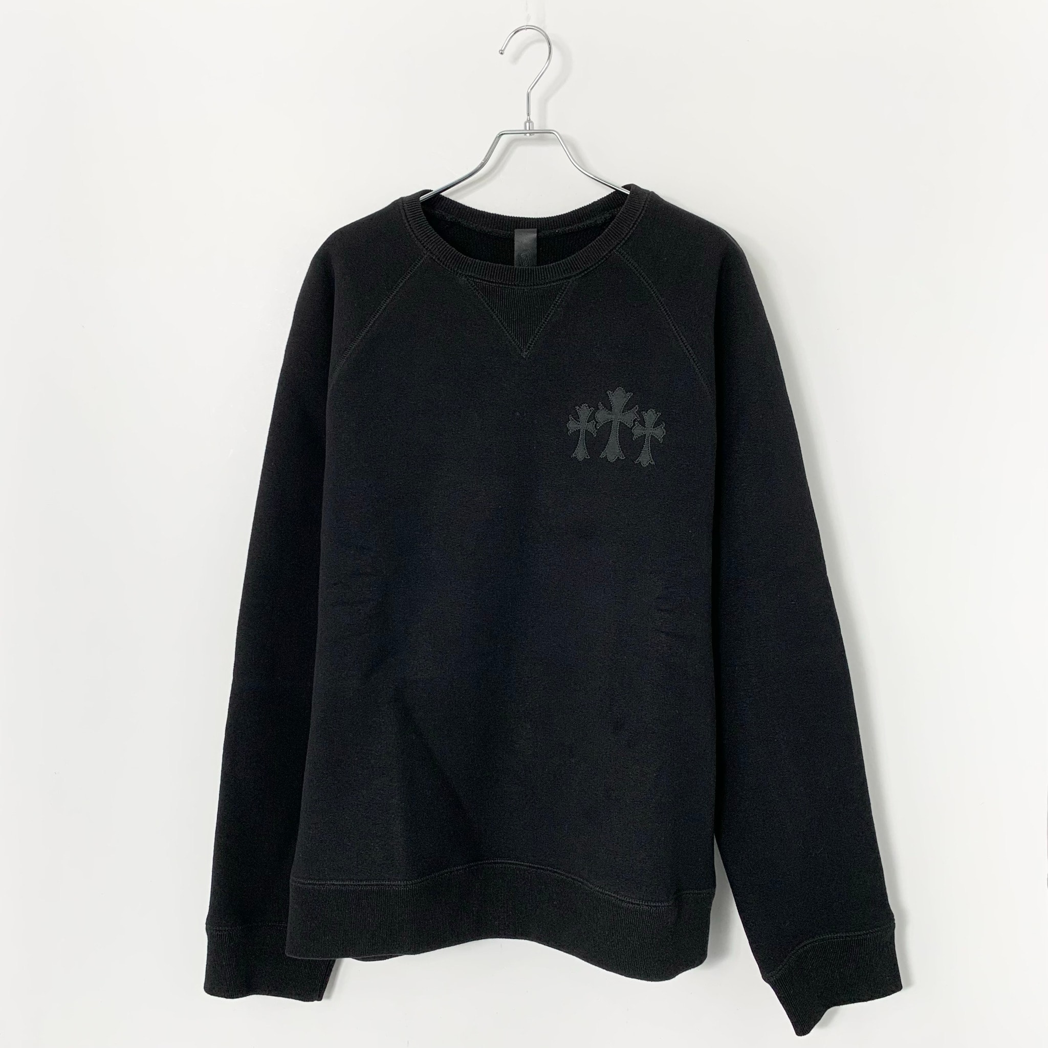 Chrome Hearts Back CH Logo Cemetery Cross Sweatshirt "Black"