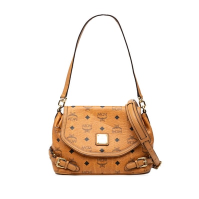 エム シー エム ヴィセトス モノグラム ショルダーバッグ 2WAY ブラウン レザー レディース MCM 【中古】