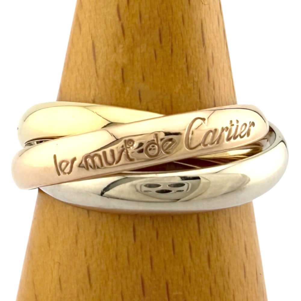カルティエ トリニティ リング 指輪 16号 18金 K18イエローゴールド レディース CARTIER  中古