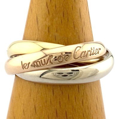 カルティエ トリニティ リング 指輪 16号 18金 K18イエローゴールド レディース CARTIER 中古