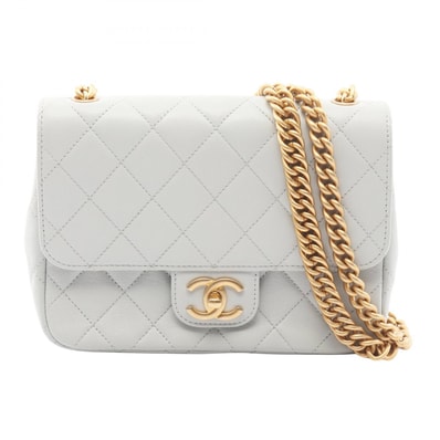 シャネル CHANEL マトラッセ ショルダーバッグ バッグ レザー レディース グレー系 【中古】