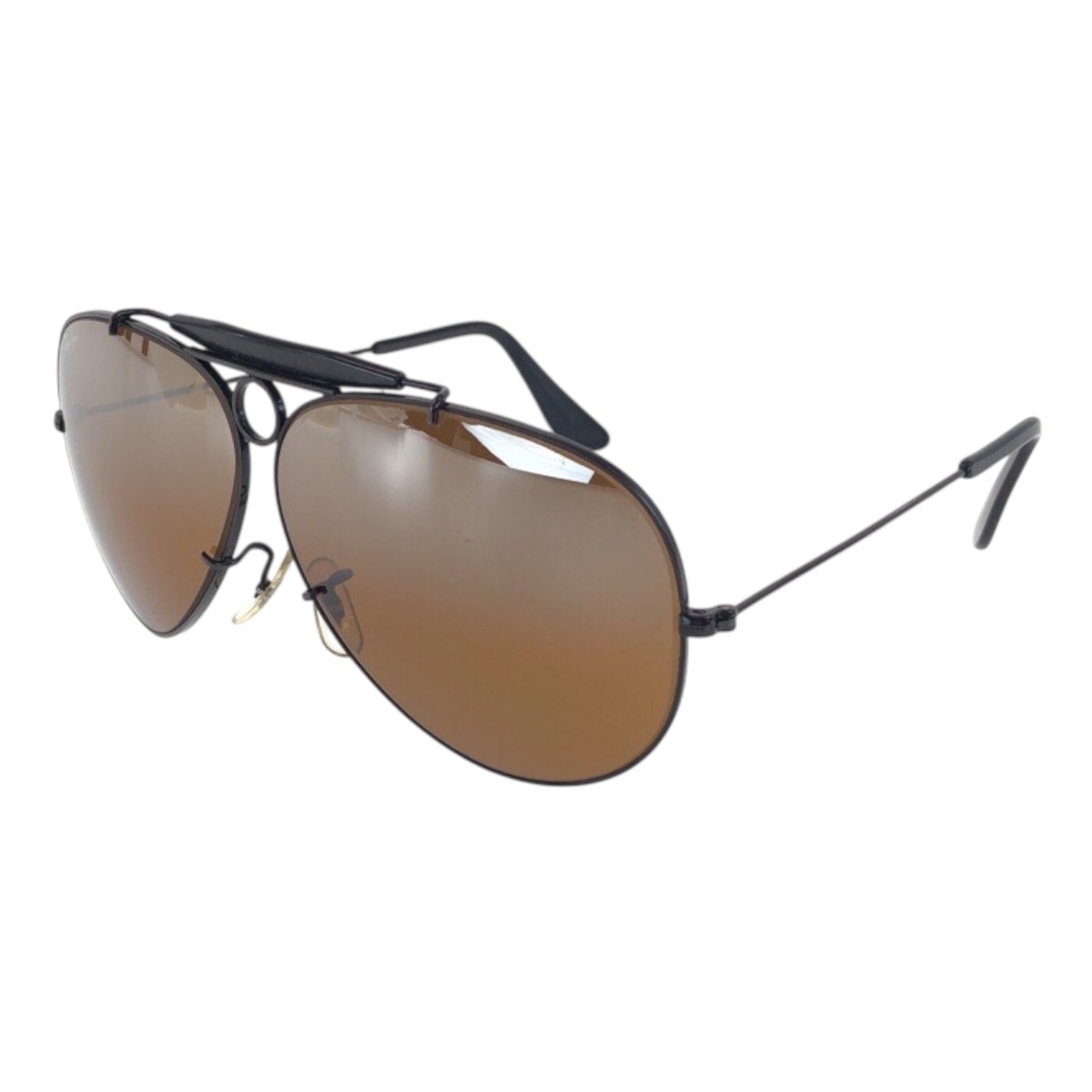 美品 Ray-Ban レイバン ヴィンテージ B&L ブラウン ブラック メッキ サングラス 男女兼用 ティアドロップ 506496 【中古】