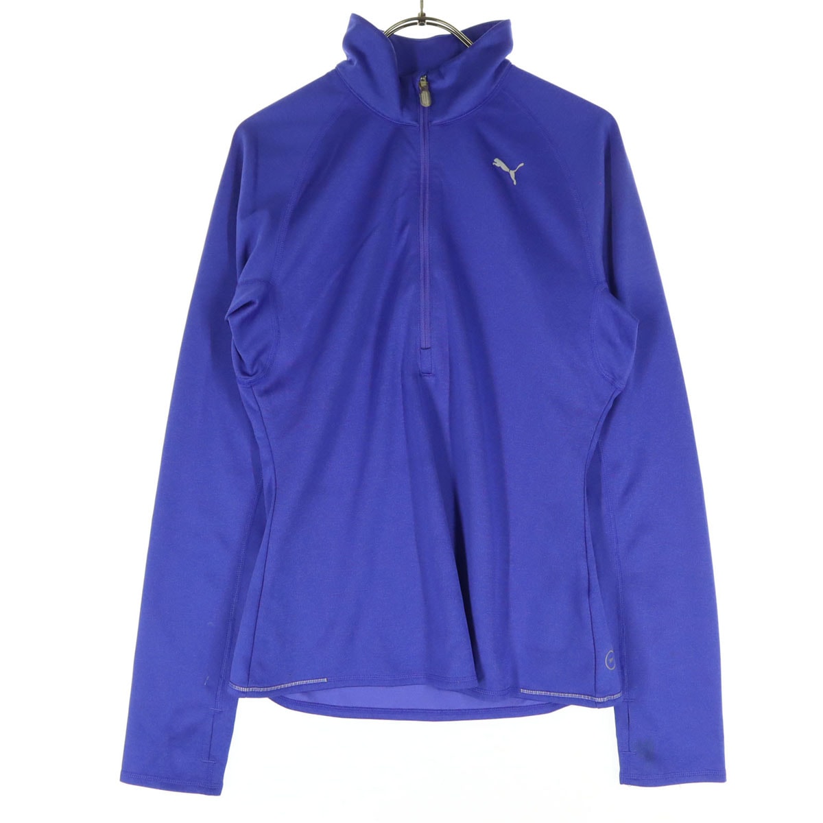 PUMA プーマ ワンポイントロゴ 長袖 ハーフジップ トラックジャケット M ブルー ジャージ