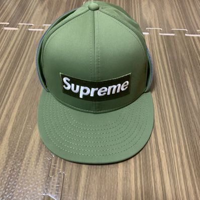 Supreme WINDSTOPPER Earflap Box Logo New Era "Olive"