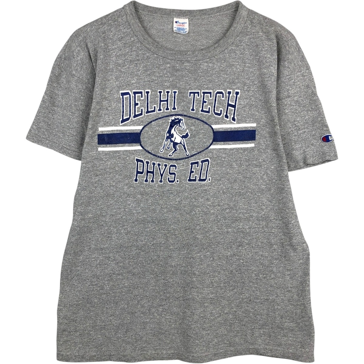 古着 80年代 チャンピオン Champion トリコタグ 88/12 ハチハチワンツーボディー 杢グレー 霜降り プリントTシャツ USA製 メンズL相当 ヴィンテージ/eaa623130