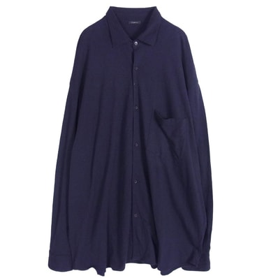 COMOLI コモリ 長袖シャツ 24SS Z01-05015 コットンジャージ コモリシャツ 長袖 シャツ ネイビー系 3【中古】