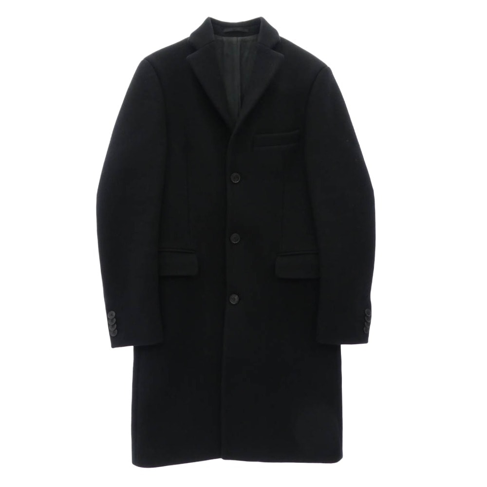 ACNE STUDIOS アクネストゥディオズ コート 221163 GARRET ウール チェスターコート ブラック系 46【中古】