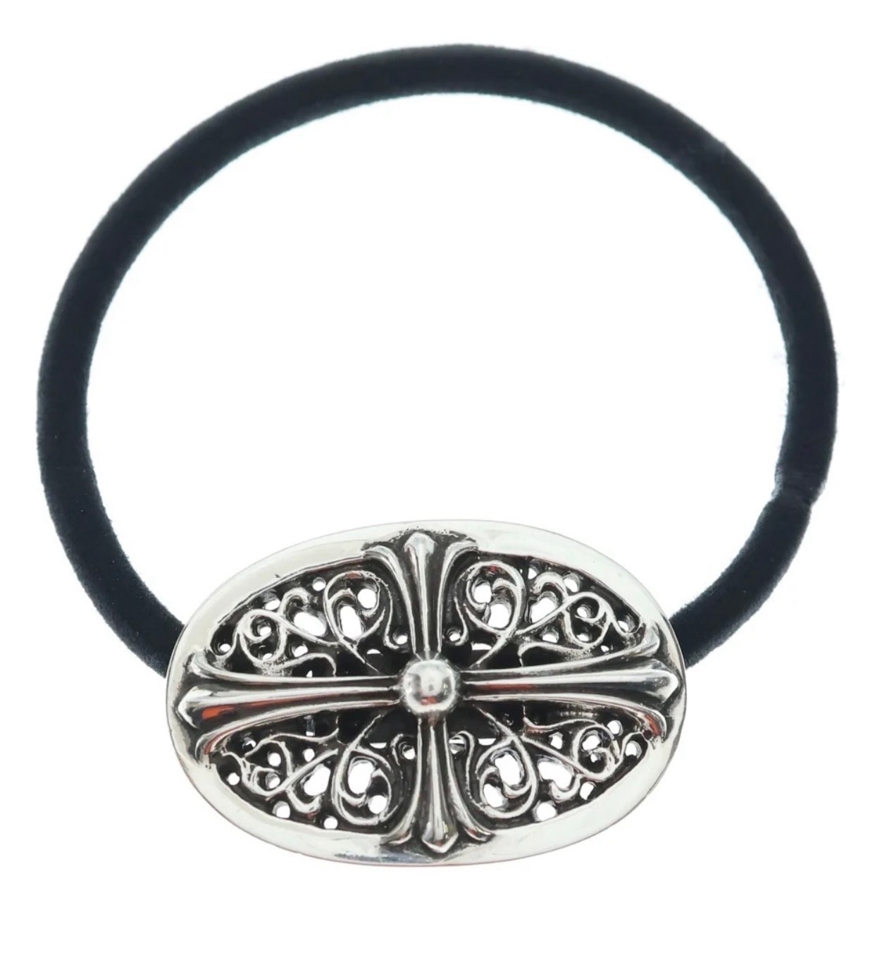 Chrome Hearts Hairband #2 Oval Cross "Silver"