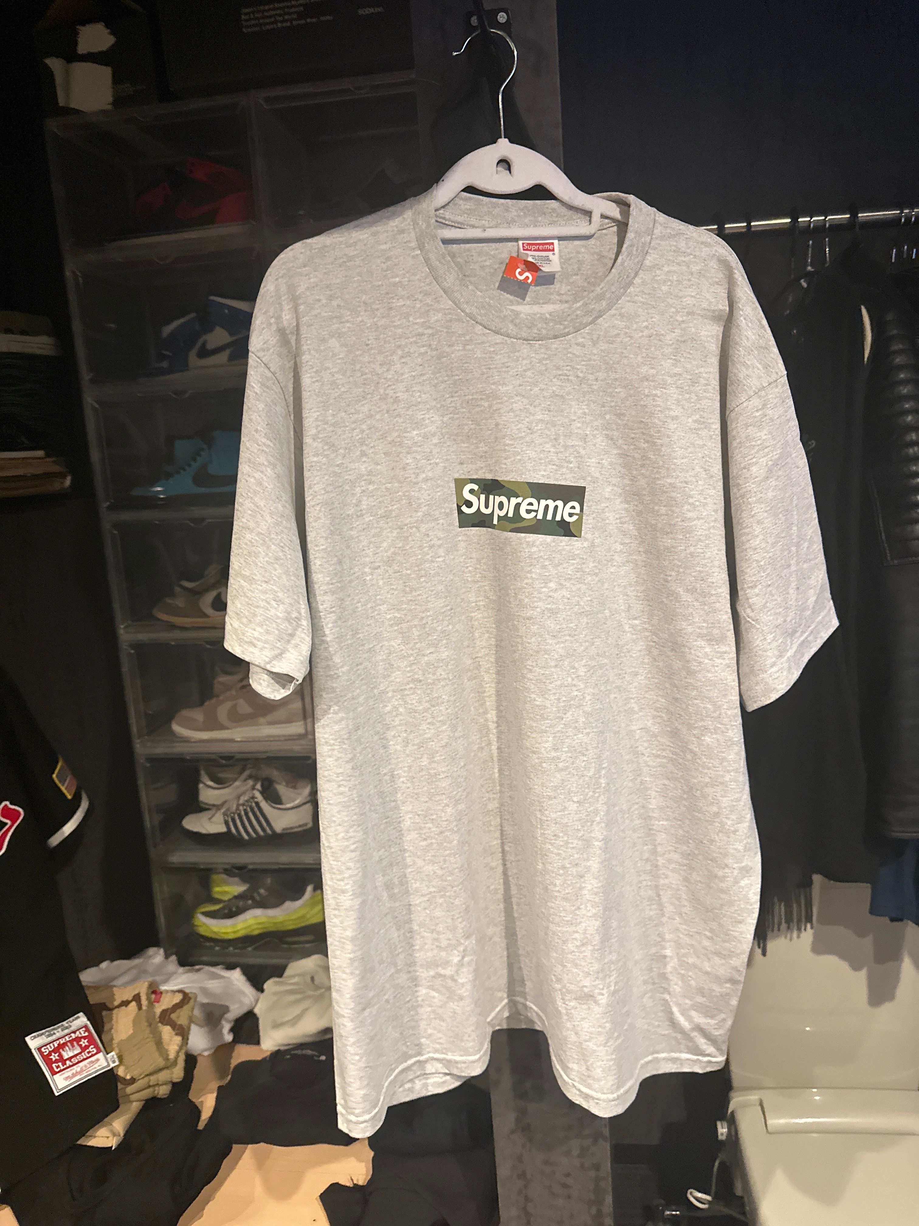 Supreme Box Logo Tee "Ash Grey" (23FW)