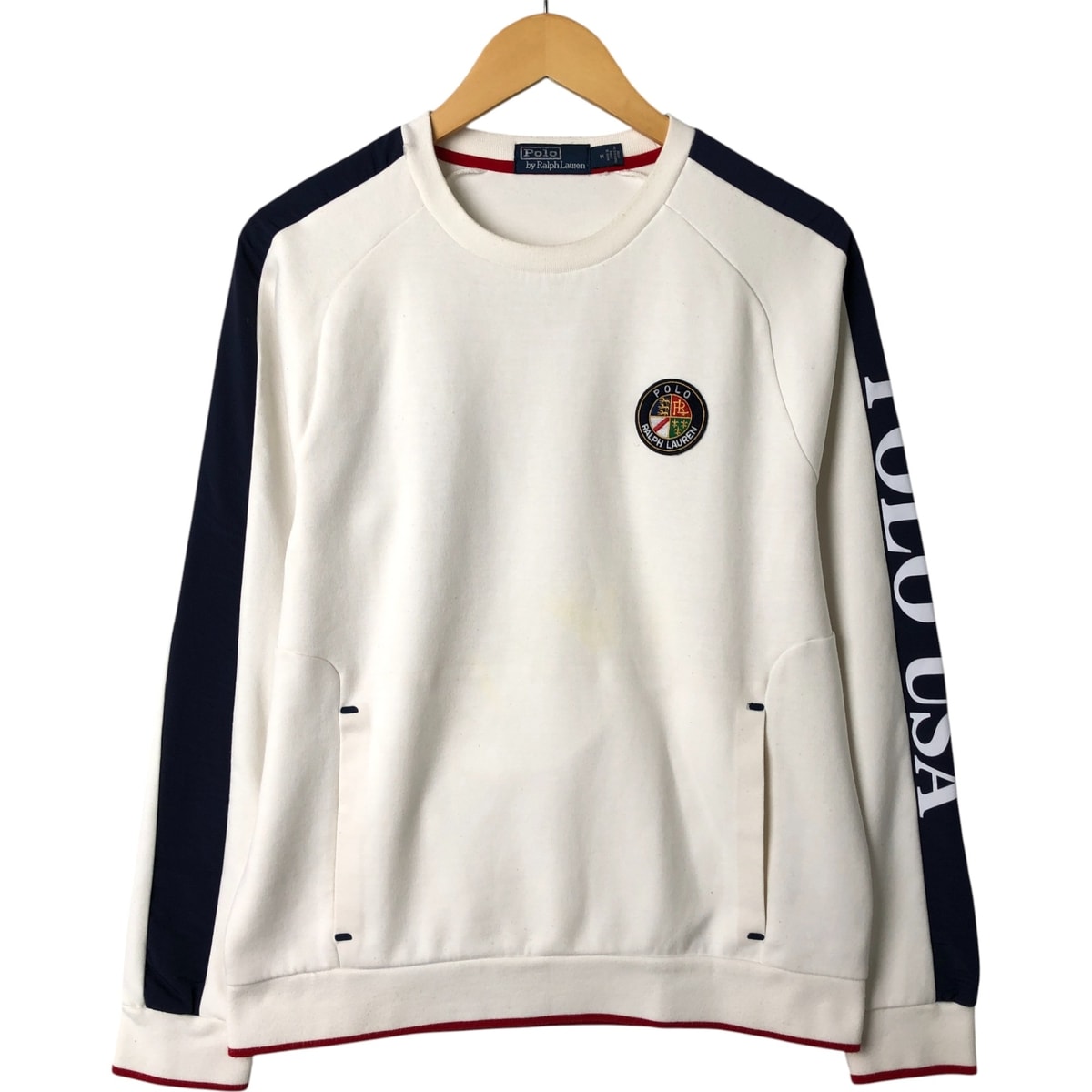 古着 ラルフローレン Ralph Lauren POLO by Ralph Lauren クッキーパッチ バックプリント プリントスウェットシャツ トレーナー メンズM相当/eaa544663 【中古】 【250505】 【NL2503】/eaa544663