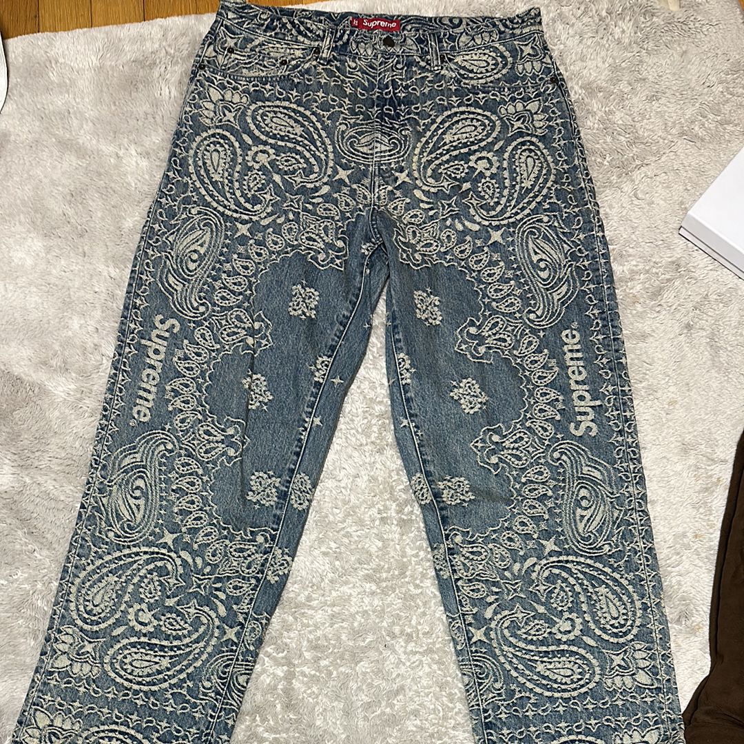 Supreme Bandana Jacquard Baggy Jean "Blue"