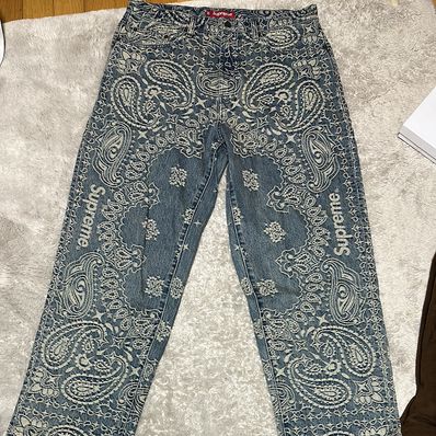 Supreme Bandana Jacquard Baggy Jean "Blue"