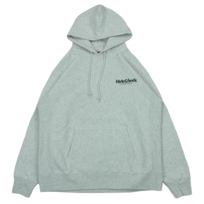 HideandSeek ハイドアンドシーク 24AW HC-090624 Logo Hooded Sweat Shirt ロゴ フーデッド スウェットシャツ パーカー フーディー ライトグレー系 L【新古品】【未使用】【中古】