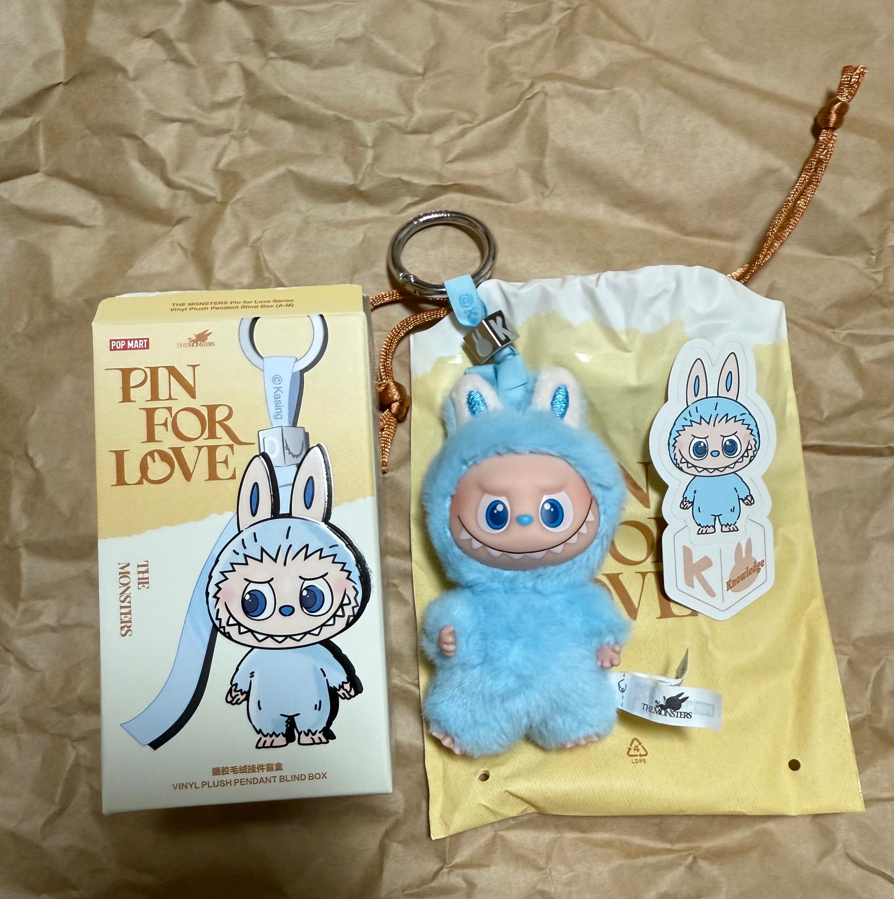POP MART THE MONSTERS (LABUBU) Pin for Love Series-Vinyl Plush Pendant (A-M) K