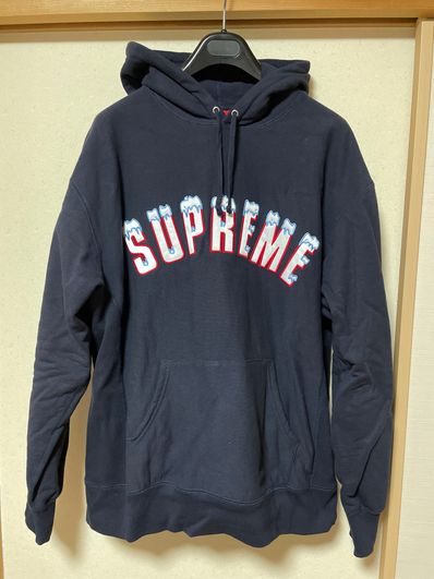 Supreme Icy Arc Hooded Sweatshirt "Navy"