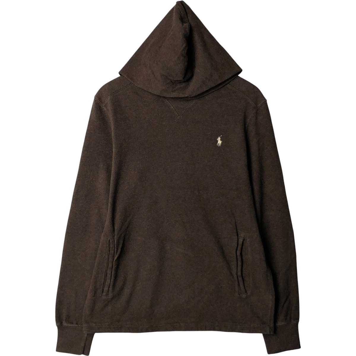 古着 ラルフローレン Ralph Lauren POLO by Ralph Lauren フード付き エルボーパッチ ロングTシャツ ロンT メンズM相当/eaa529895