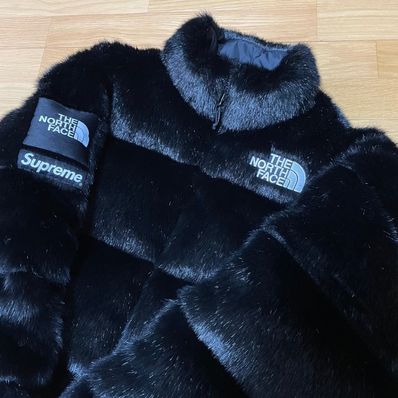 Supreme x The North Face Faux Fur Nuptse Jacket "Black"