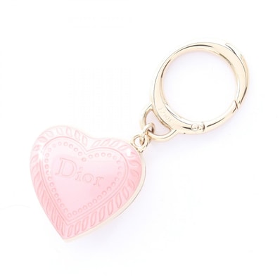 ディオール Dior ハートチャーム ミラー チャーム アクセサリー GP レディース ピンク系 / ゴールド系 【中古】