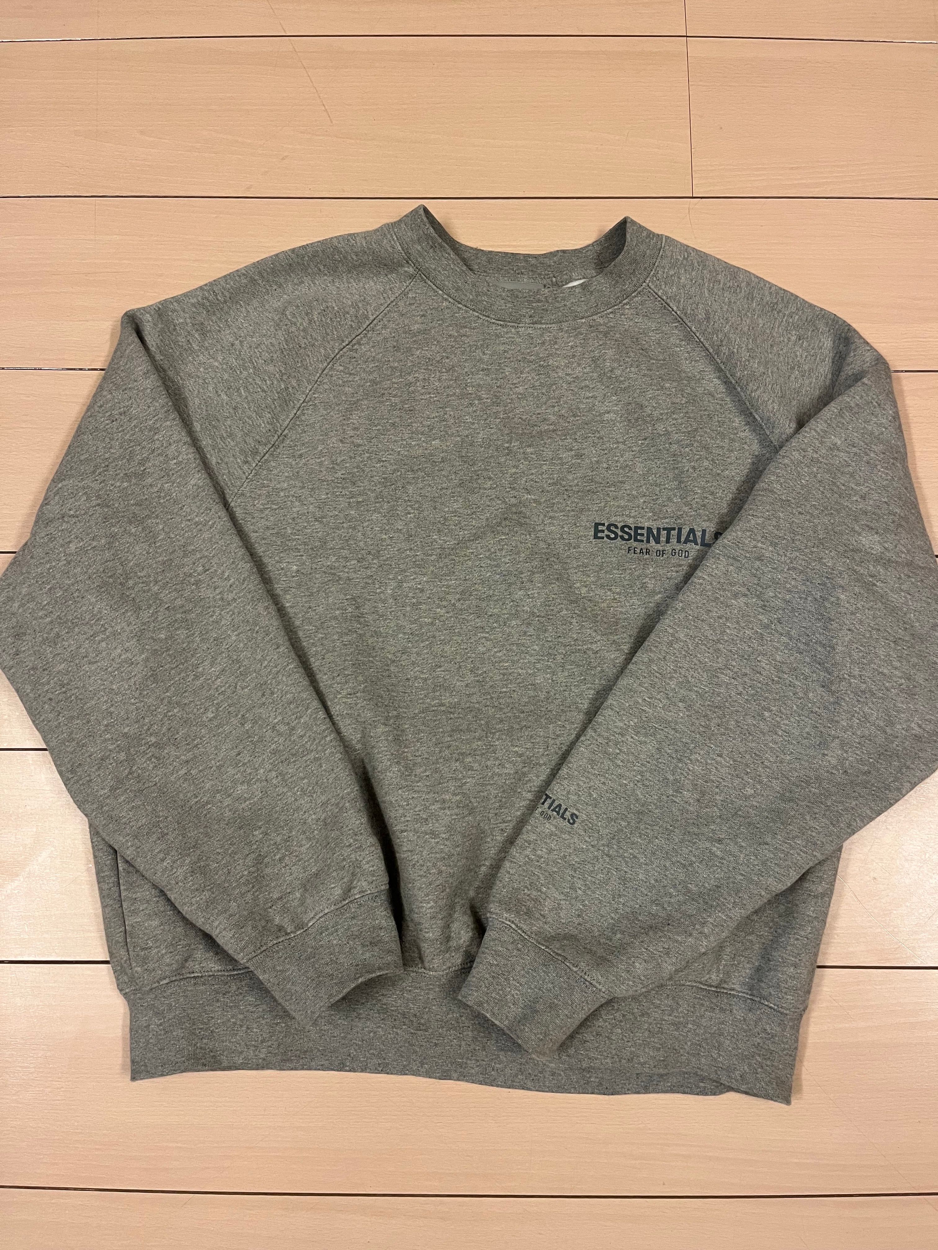 FEAR OF GOD ESSENTIALS PULLOVER CREWNECK "Dark Heather Oatmeal"
