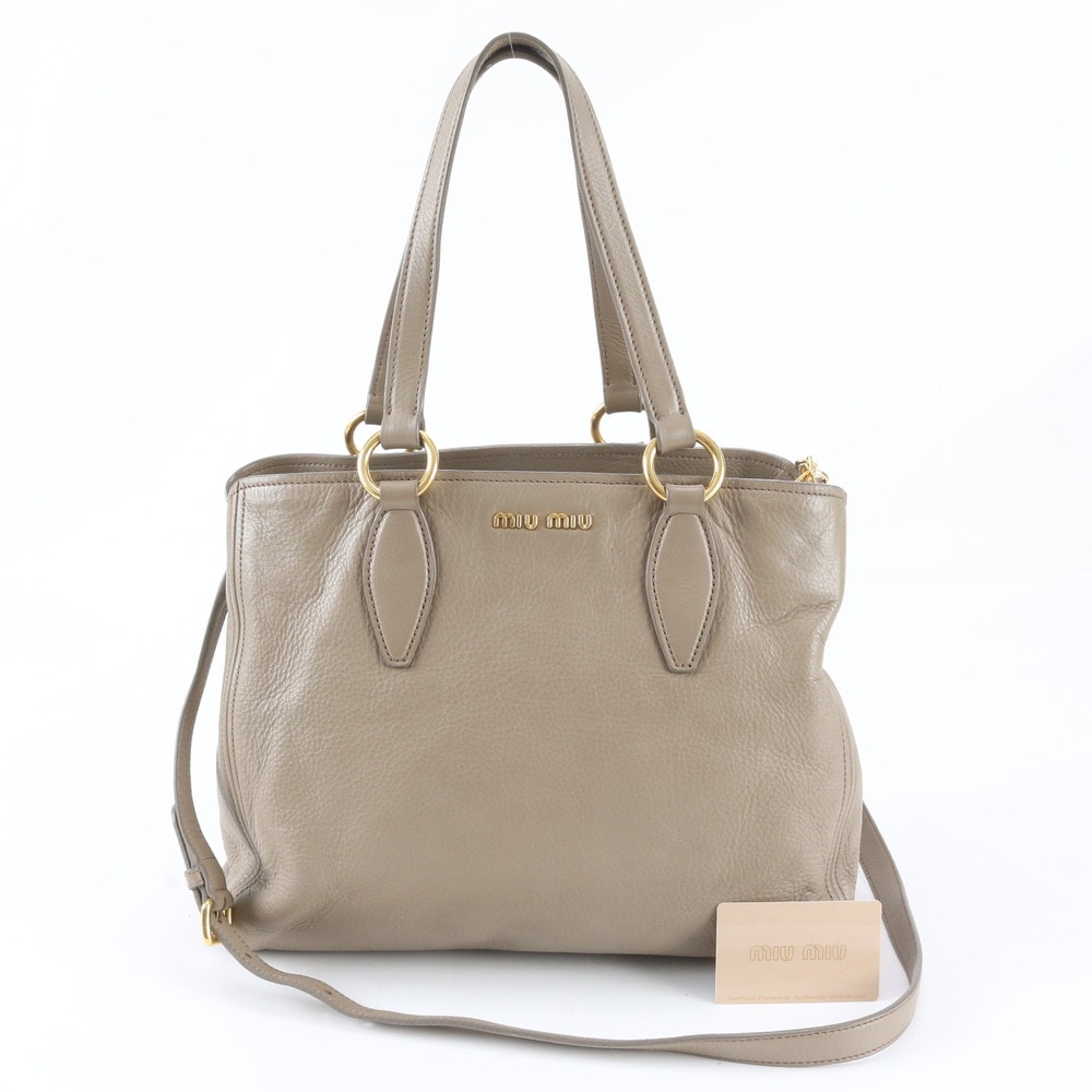 ■美品 ミュウミュウRR1901 ショルダーバッグ レザー