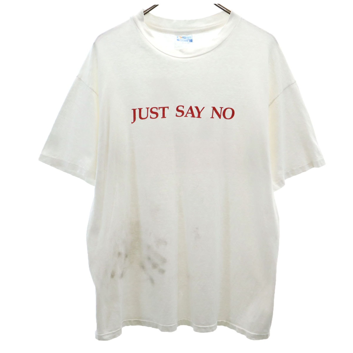 Hanes ヘインズ 80s 90s オールド USA製 漫画 半袖 シングルステッチ コミック Tシャツ XL ホワイト カルビンとボッブス