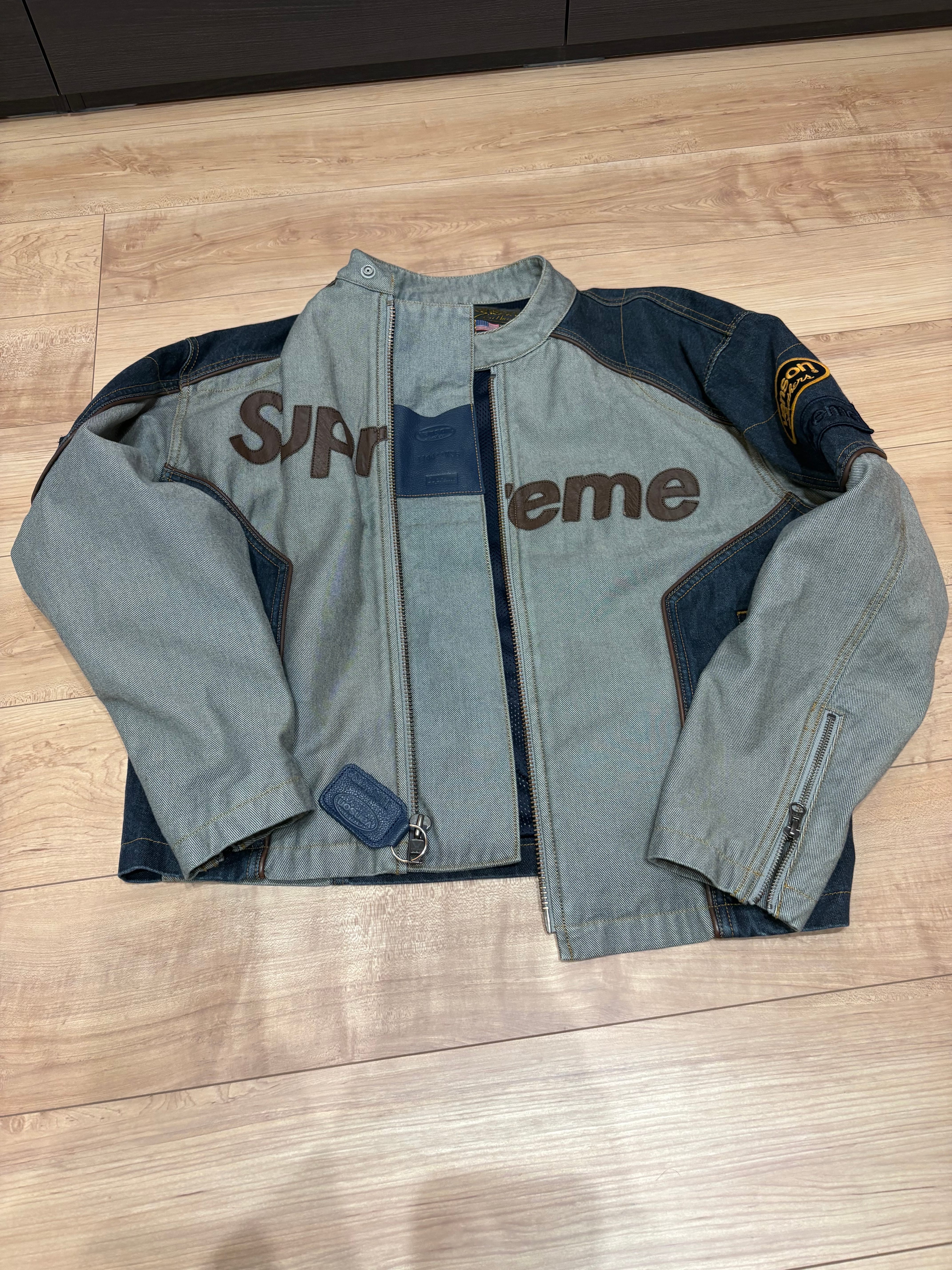 Supreme x Vanson Leathers Hooded Work Jacket 