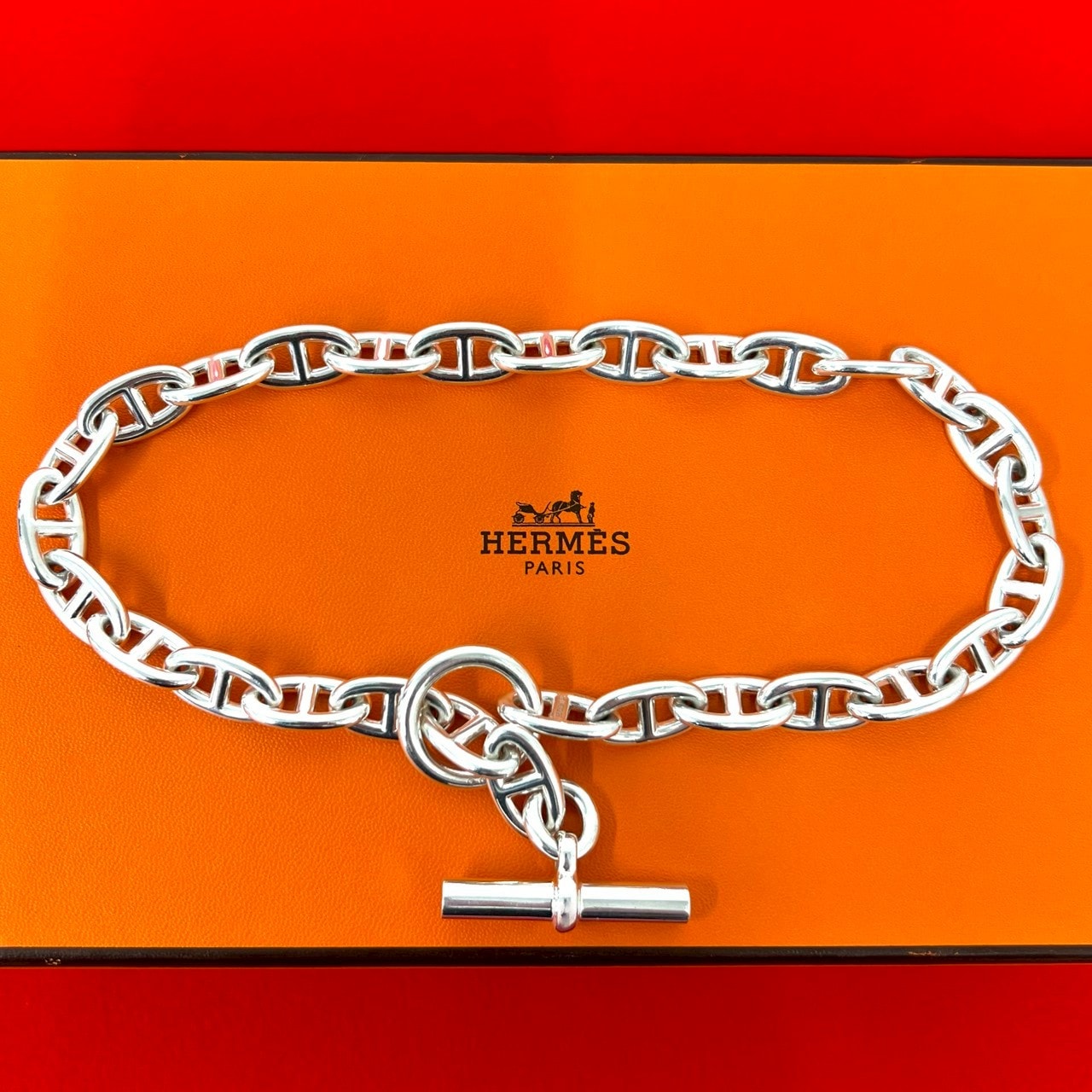 HERMES エルメス シェーヌダンクル GM 29コマ シルバー925 ネックレス シルバー
33509