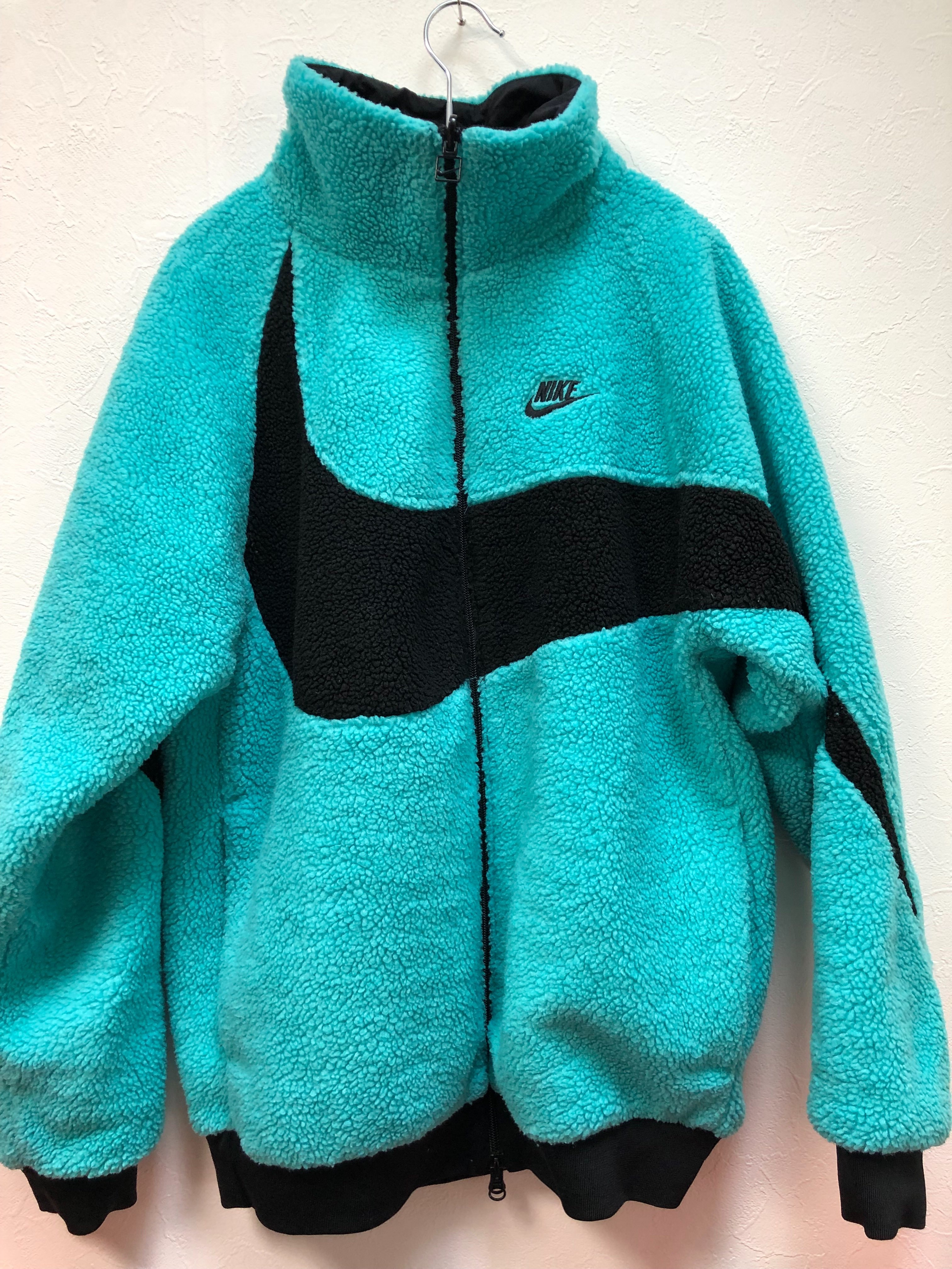 Nike Big Swoosh Reversible Boa Jacket"Black Neon"
