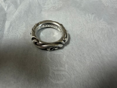 Chrome Hearts Scroll Band Ring "Silver"