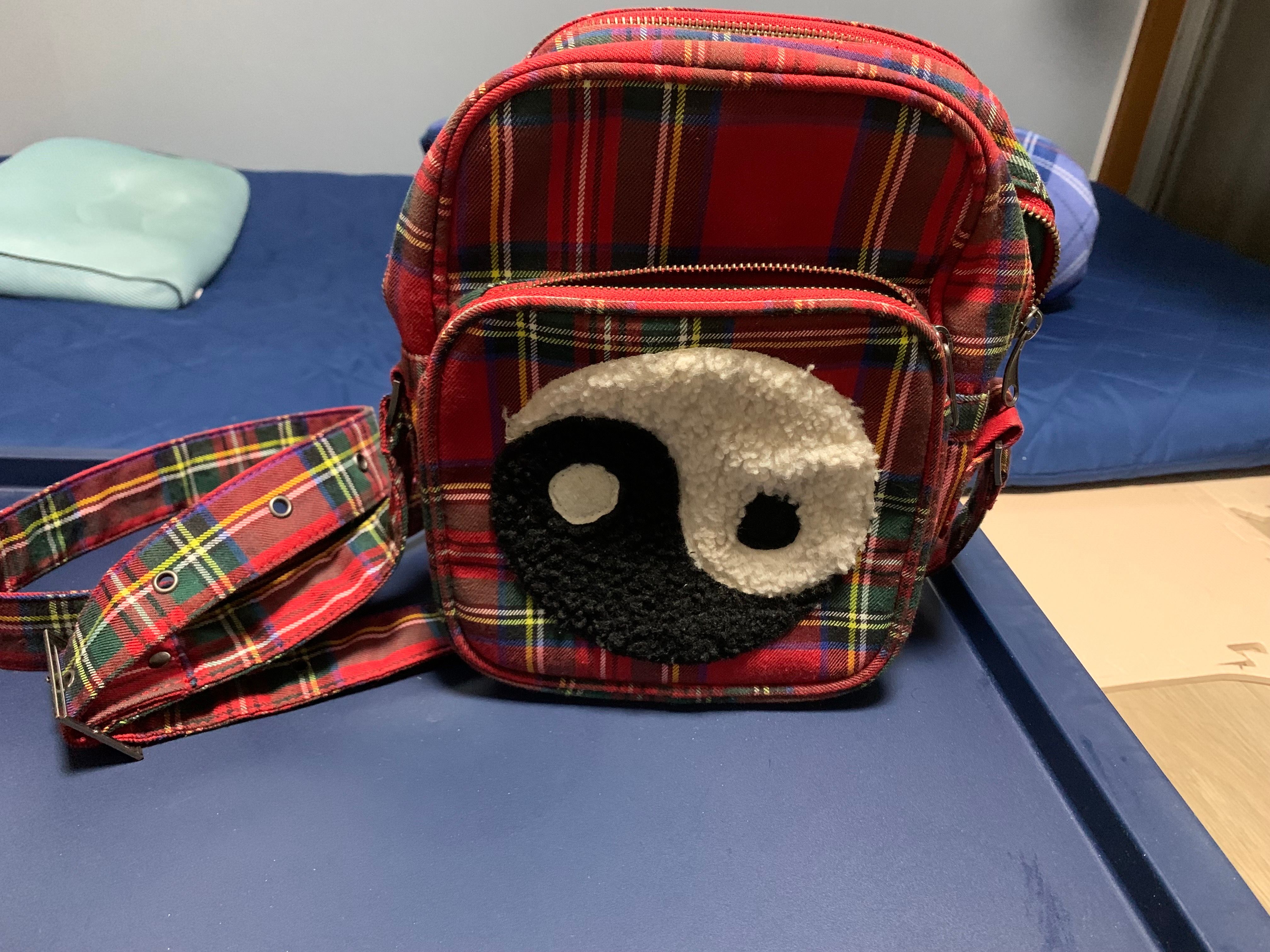 Cactus Plant Flea Market Check Adventure Bag "Red"