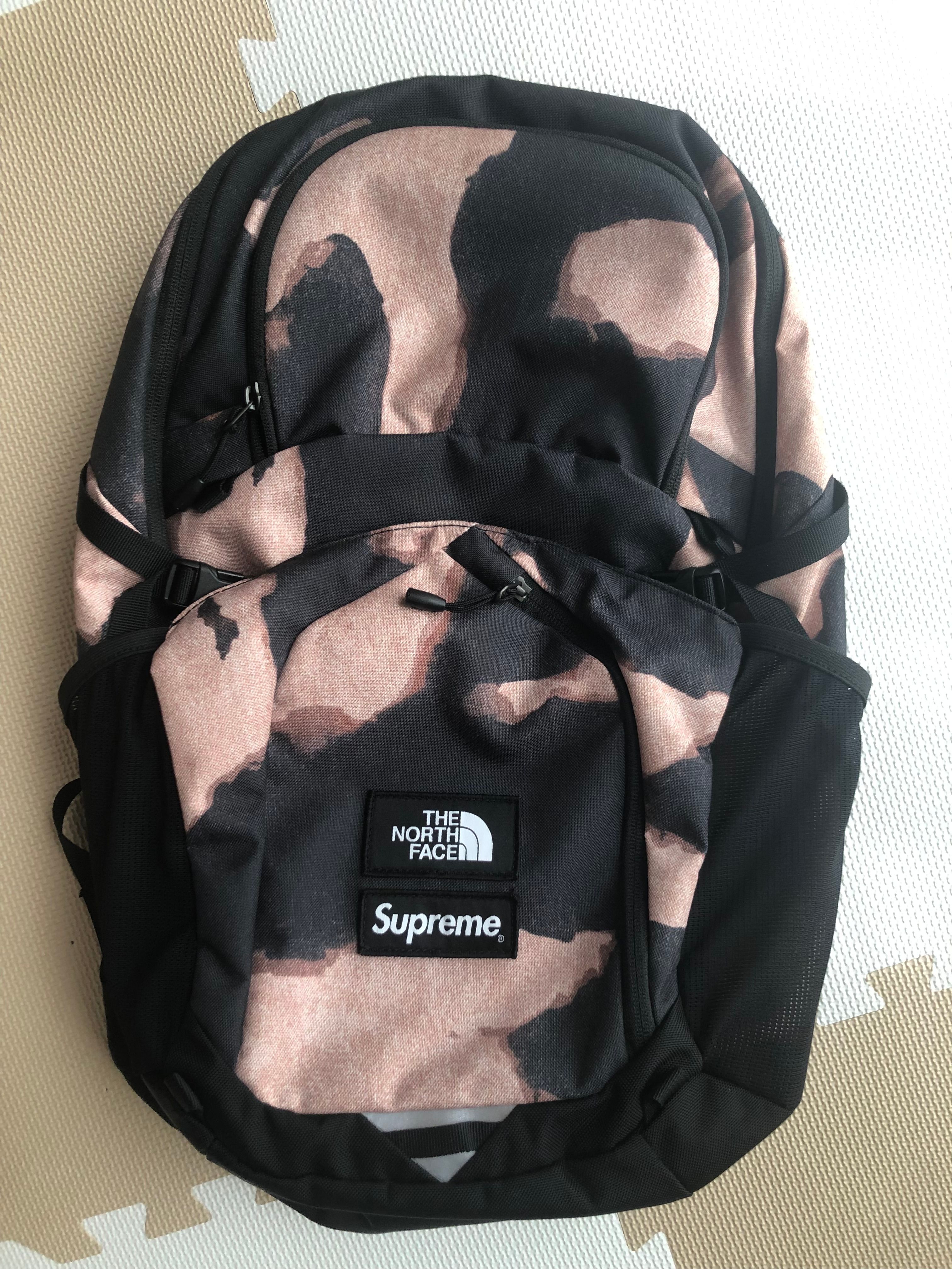 Supreme x The North Face Bleached Denim Print Pocono Backpack "Black"