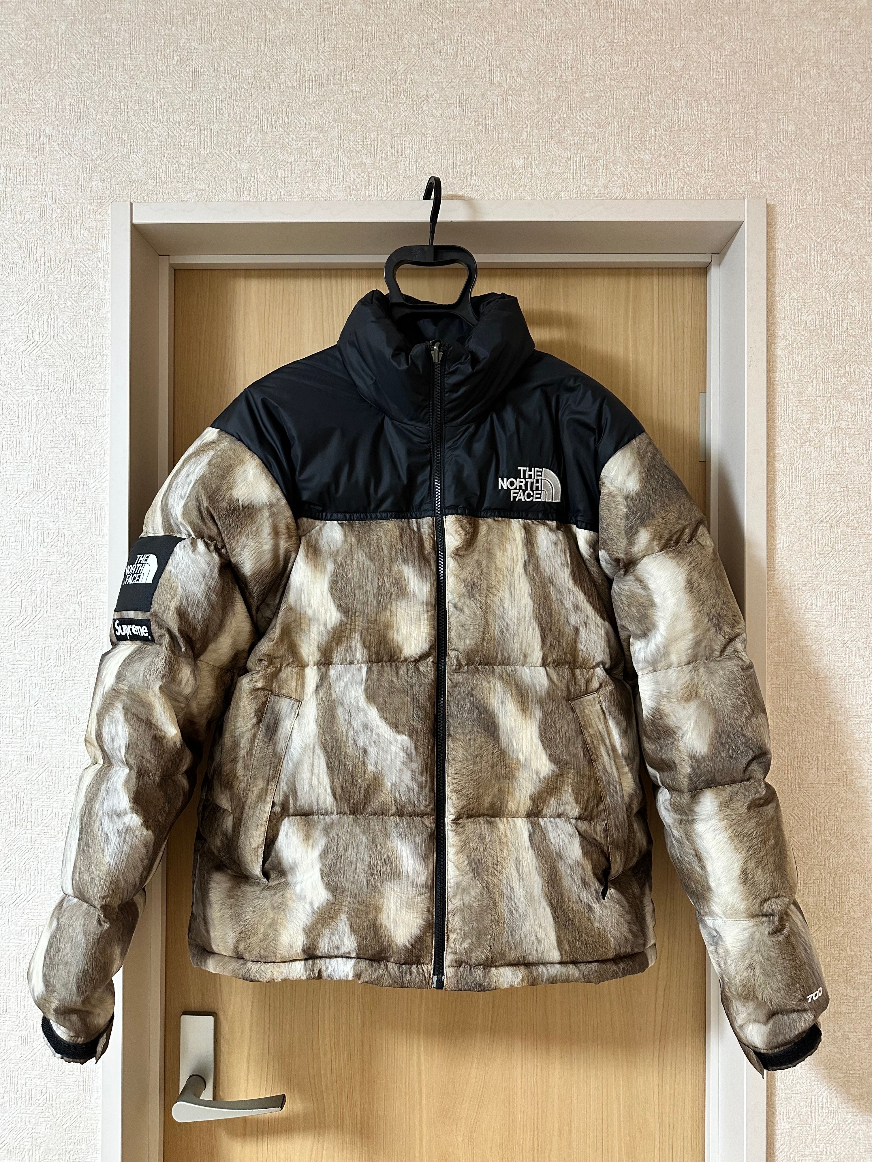 Supreme x The North Face Fur Print Nuptse Jacket "Brown"